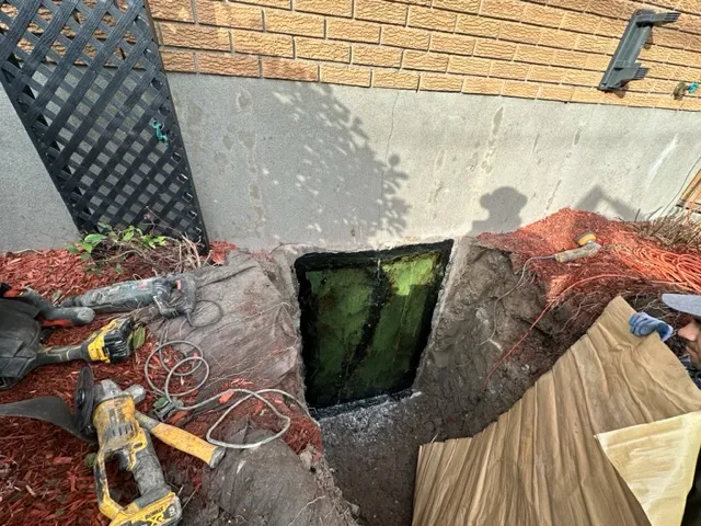 Exterior Foundation Crack Repair in Montreal, QC. Before Exterior Foundation Crack Repair in Montreal, QC. Before