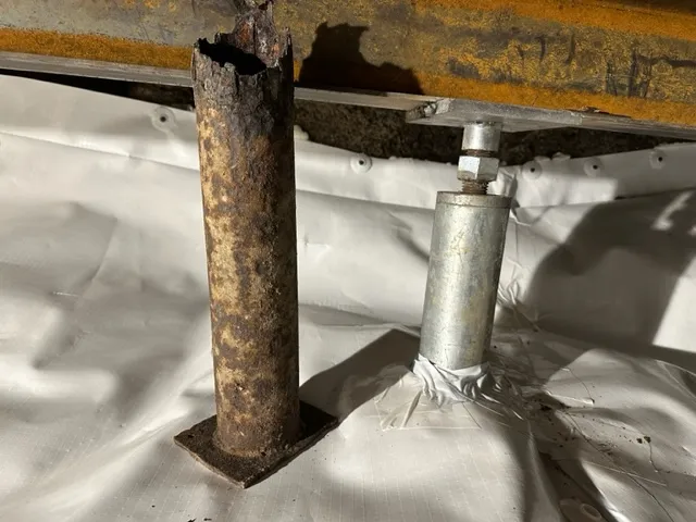 Stabilization of joists and encapsulation of the crawlspace in Pointe-Calumet. After Stabilization of joists and encapsulation of the crawlspace in Pointe-Calumet. After