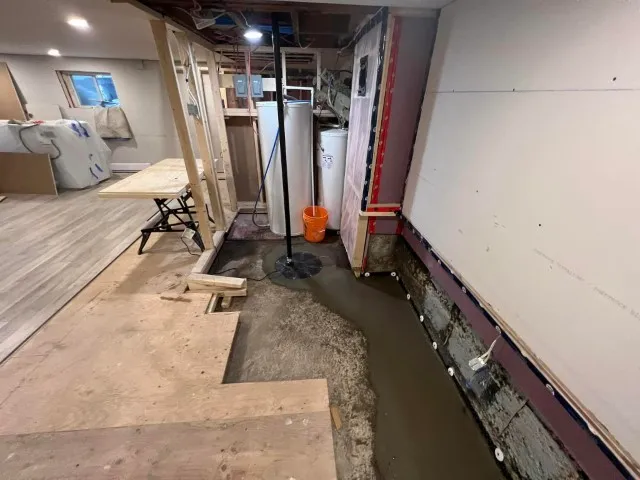 Waterproofing and Interior Drain Installation in Saint-Constant, QC. After Waterproofing and Interior Drain Installation in Saint-Constant, QC. After