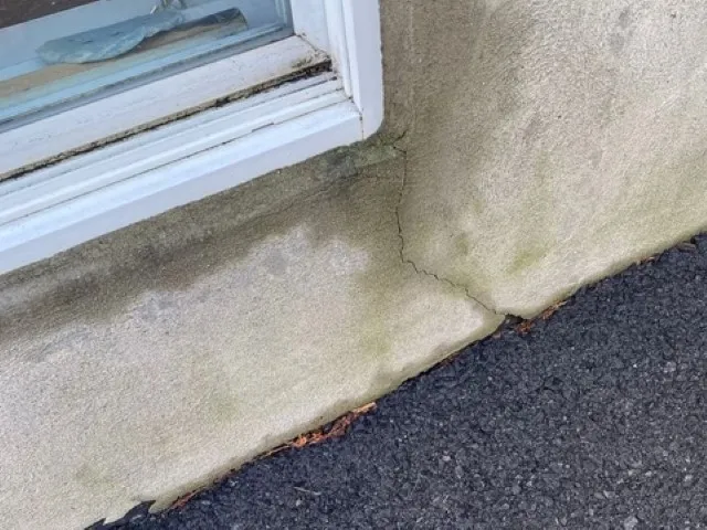 Exterior Foundation Crack Repair in Fabreville, QC. Before Exterior Foundation Crack Repair in Fabreville, QC. Before