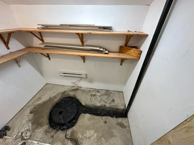 Installation of SumPlus Sump Pump in Pierrefonds, QC. Before Installation of SumPlus Sump Pump in Pierrefonds, QC. Before