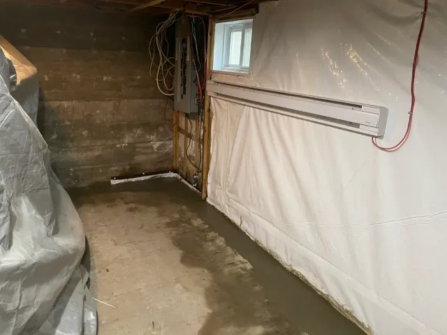 Waterproofing with Interior Flow Drain Installation in Duvernay, QC. After Waterproofing with Interior Flow Drain Installation in Duvernay, QC. After