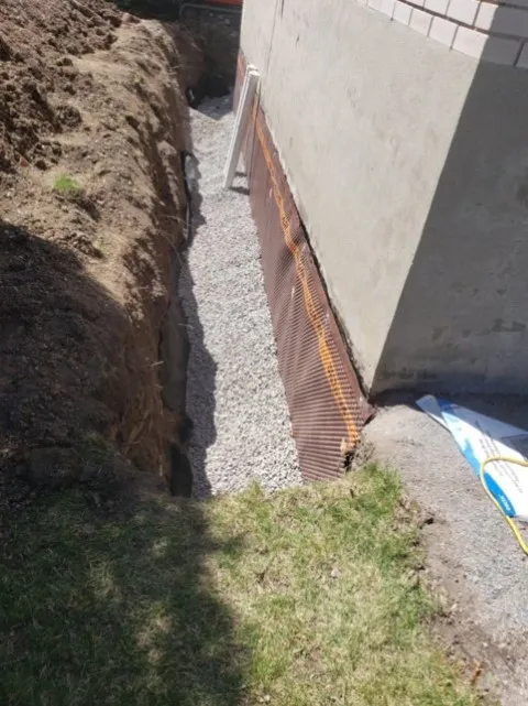 Exterior Foundation Waterproofing Solution in Kirkland, QC. After Exterior Foundation Waterproofing Solution in Kirkland, QC. After