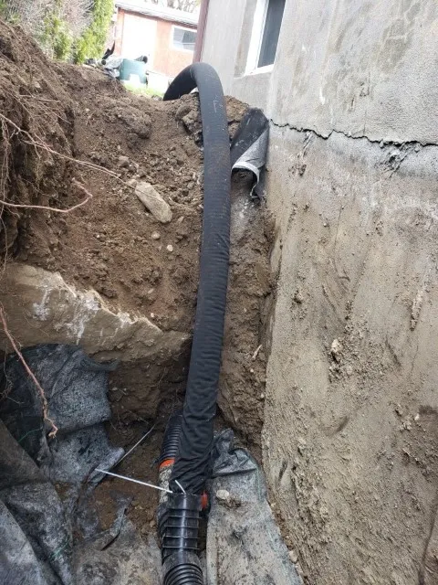 Exterior Foundation Waterproofing Solution in Kirkland, QC. Before Exterior Foundation Waterproofing Solution in Kirkland, QC. Before