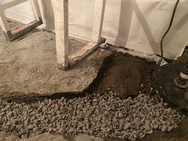 Basement Water Infiltration Problem in L'Île Bizard, QC. Before Basement Water Infiltration Problem in L'Île Bizard, QC. Before