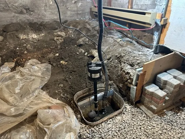 SumPlus Sump Pump Installation in Rosemont, QC. Before SumPlus Sump Pump Installation in Rosemont, QC. Before
