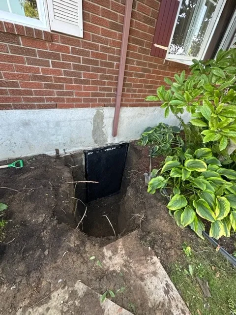 Exterior Foundation Crack Repair in Laval-Ouest, QC. After Exterior Foundation Crack Repair in Laval-Ouest, QC. After