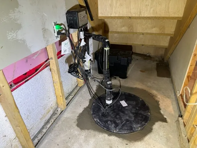 Installation of Sump Pump and Backup Pump in the Basement in Sainte-Rose, QC. After Installation of Sump Pump and Backup Pump in the Basement in Sainte-Rose, QC. After