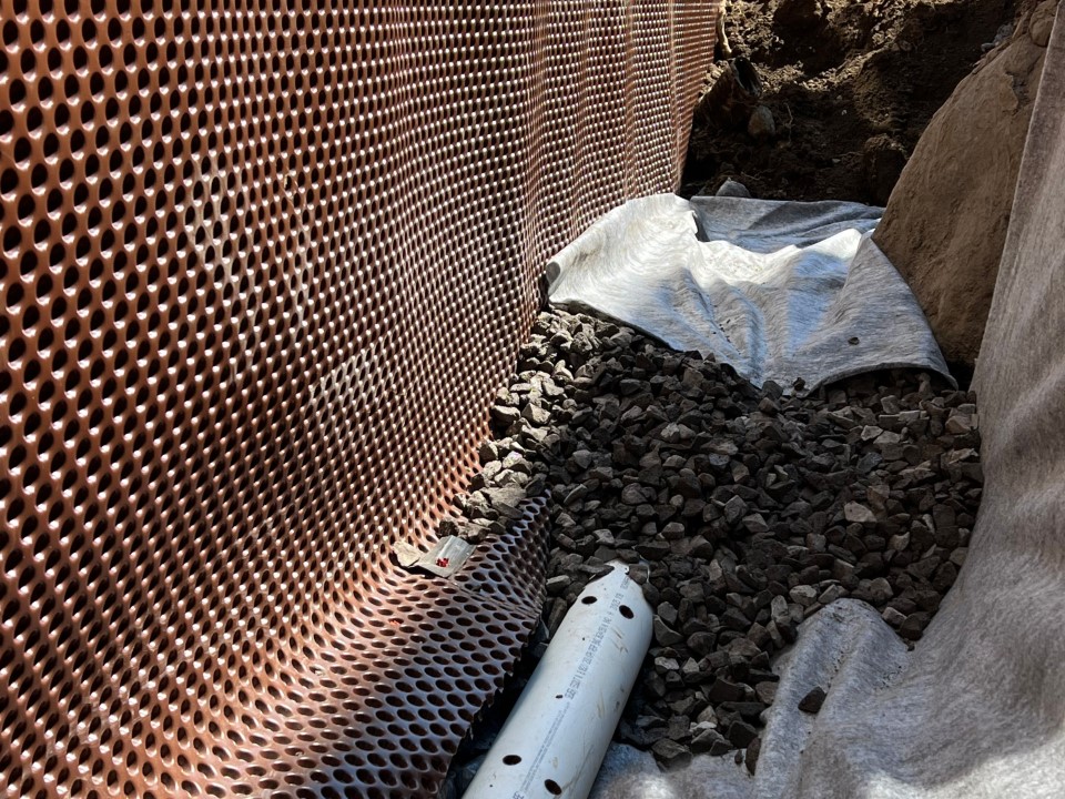 Installation of Drainage Carpet Installation of Drainage Carpet